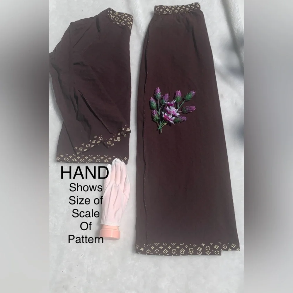 LOGO VL ⭐️ Bronze Brown 🌟 EUC - 2 piece Knit MIDI skirt &  top ⭐️ CLEAN - Picture 8 of 14